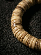 Tibetan Heritage · Irregular Prayer Wheel Old Camel Bone Mani Bead Bracelet