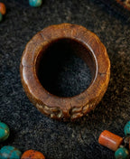 Dragon Soars Over the Four Seas・Natural Yak Bone Carved Thumb Ring