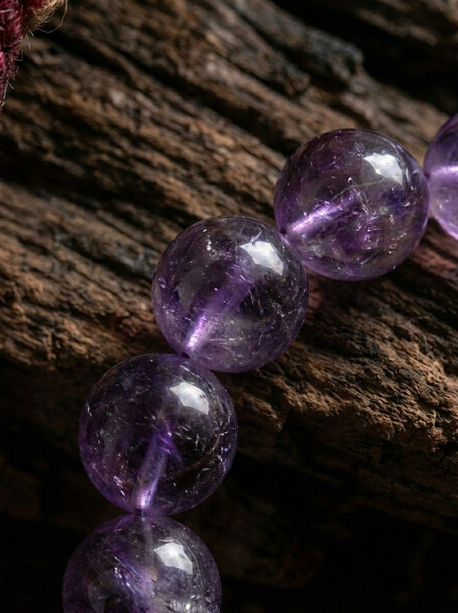 Dark Night Telepathy」 Amethyst & Agarwood Bracelet – Himal&Soul