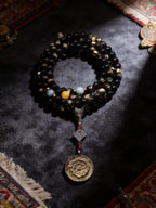 Himalsoul Sunlight Gold Sheen Obsidian Bagua Mala