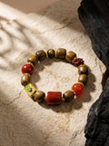 Oriental Sandalwood Charm Original Sandalwood Multi-Treasure Bracelet Chinese Style Unisex Bracelet