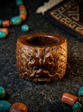 Dragon Soars Over the Four Seas・Natural Yak Bone Carved Thumb Ring
