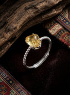 Original Light Luxury Ring | S925 Sterling Silver Citrine High-End Ring