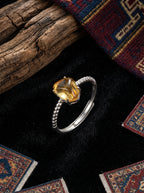 Original Light Luxury Ring | S925 Sterling Silver Citrine High-End Ring