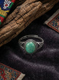 Retro High-End Ring | S925 Sterling Silver Round Turquoise Ring
