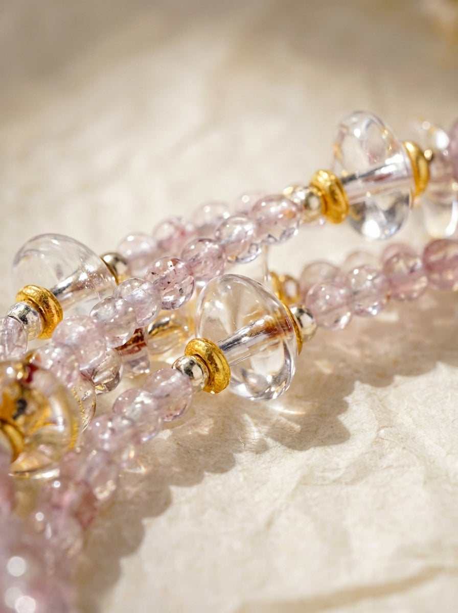 Libra Original Multi-Layer Stackable Rose Quartz Light Luxury Bracelet Twelve Constellations Exclusive For Women