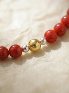 Aries Natal Red Luck Original Multi-Layer Stackable Cinnabar & Crystal Bracelet Twelve Constellations Exclusive For Women