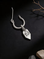 Tibetan Trendy Earrings | S925 Sterling Silver Inlaid Turquoise Shield Earrings