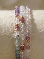 Capricorn Natal Pink Luck Original Multi-Layer Stackable Morganite Crystal Bracelet Twelve Constellations Exclusive For Women