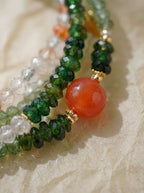 Gemini Original Multi-Layer Stackable Agate & Chrome Diopside Light Luxury Bracelet Twelve Constellations Exclusive For Women