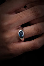 Original Niche Ring | S925 Sterling Silver Aquamarine Vintage High-End Open Ring