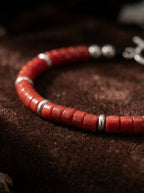 Niche Tibetan Style Natural Red Agate Couple Bracelets&Vintage Beaded Design