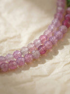 Virgo Natal Pink Luck Original Multi-Layer Stackable Rose Quartz Bracelet Twelve Constellations Exclusive For Women