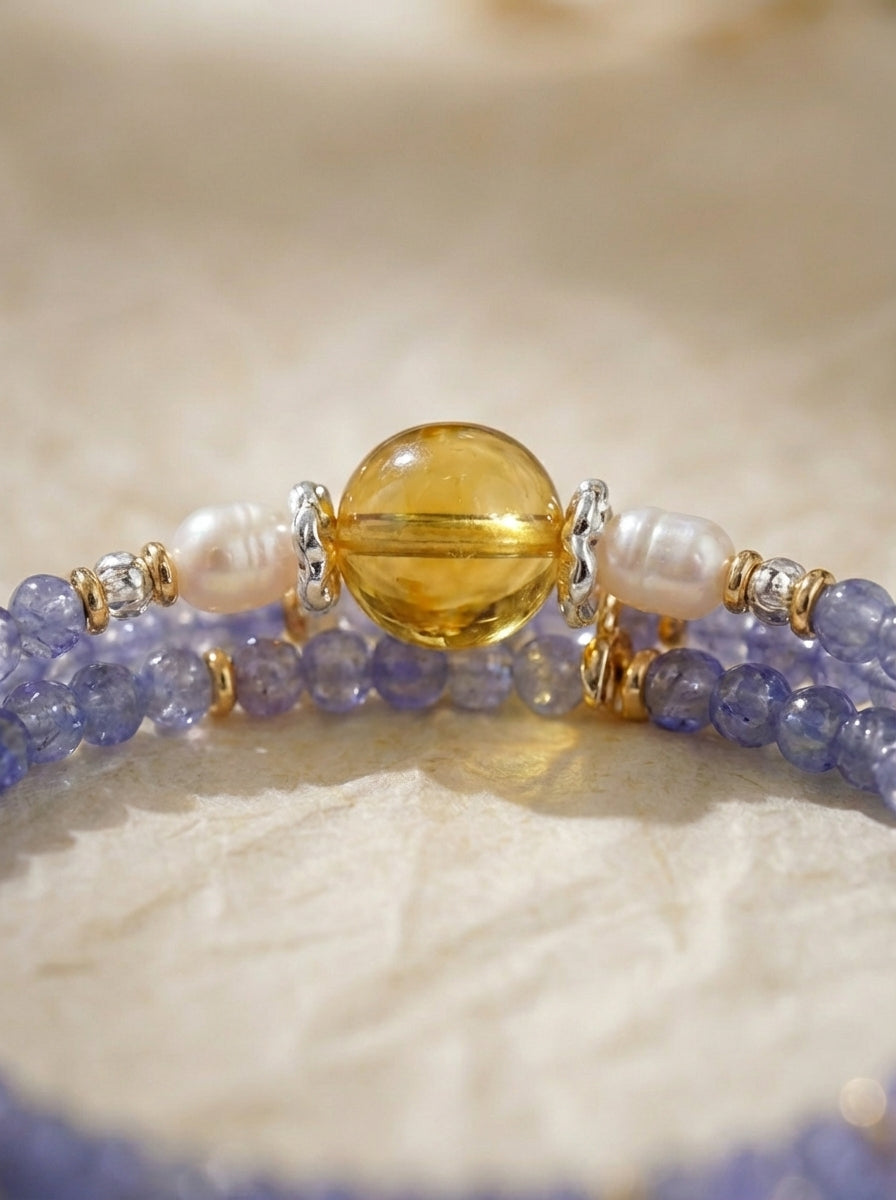 Cancer Natal Original Multi-Layer Stackable Tanzanite Bracelet Twelve Constellations Exclusive For Women