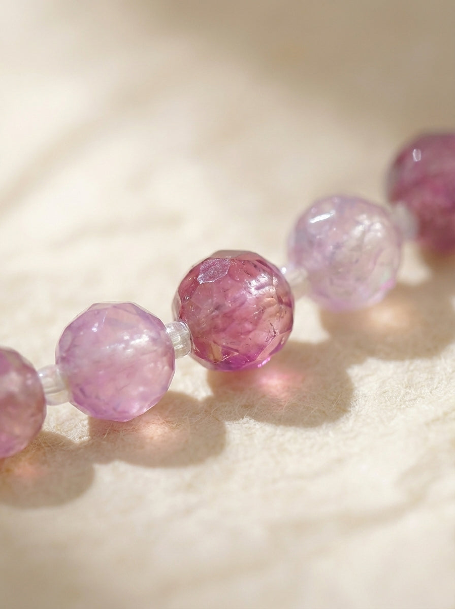 Virgo Natal Pink Luck Original Multi-Layer Stackable Rose Quartz Bracelet Twelve Constellations Exclusive For Women