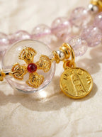 Libra Original Multi-Layer Stackable Rose Quartz Light Luxury Bracelet Twelve Constellations Exclusive For Women