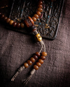 Tibetan Raw Old Material Yak Bone Prayer Beads Mala