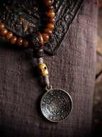 Tibetan Raw Old Material Yak Bone Prayer Beads Mala