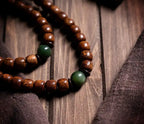 Mala tibetano vintage de bodhi Luna y Estrella con pátina
