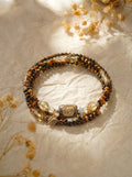 Sagittarius Original Multi-Layer Stackable Citrine, Tiger Eye & Agarwood Light Luxury Bracelet Twelve Constellations Exclusive For Women