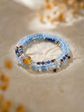 Pisces Original Multi-Layer Stackable Aquamarine & Citrine Bracelet Twelve Constellations Exclusive For Women