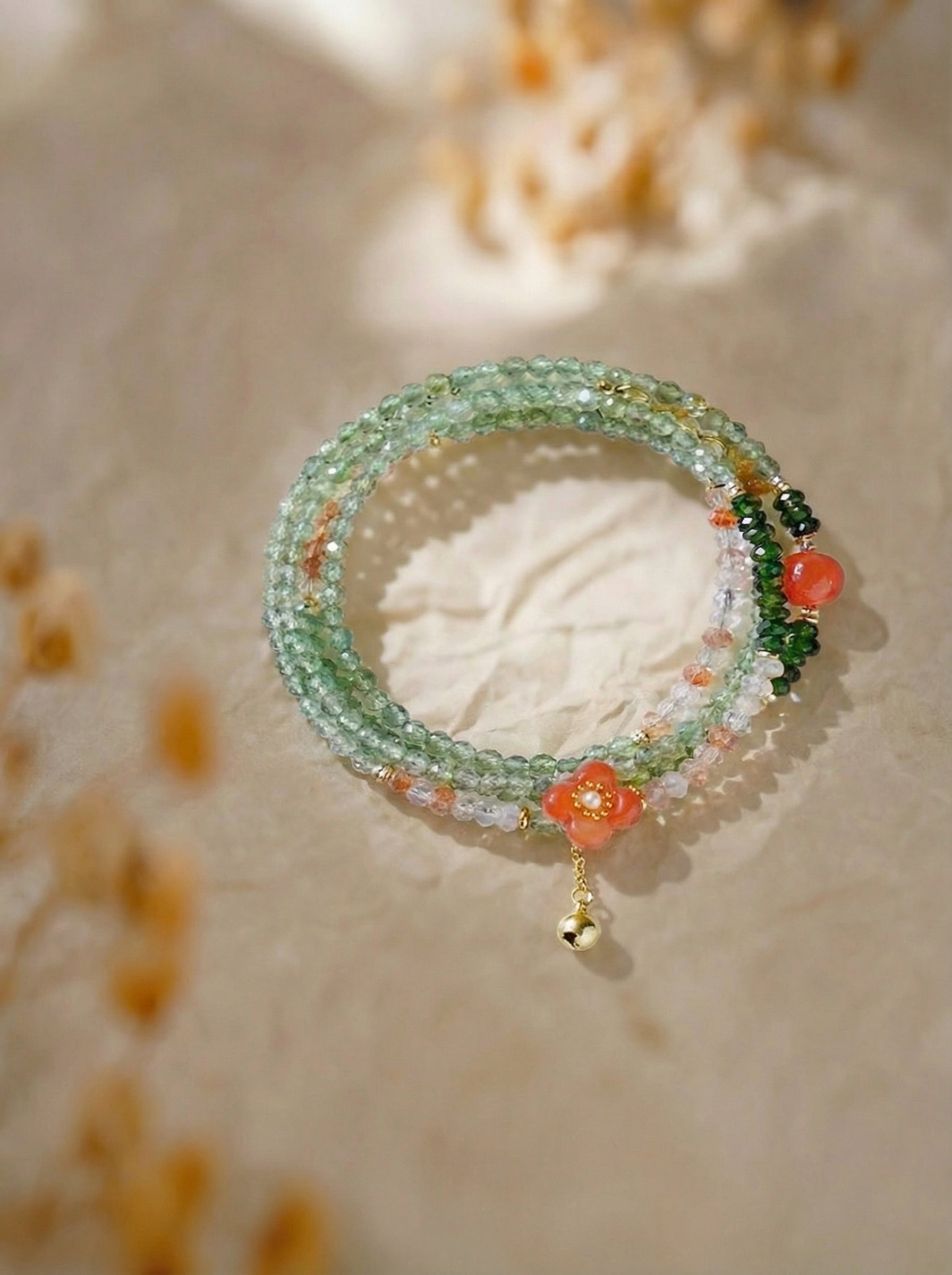 Gemini Original Multi-Layer Stackable Agate & Chrome Diopside Light Luxury Bracelet Twelve Constellations Exclusive For Women