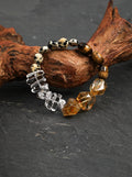 Bracelet œil de tigre et cristal « Golden Amber Wisdom »