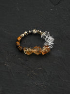 Bracelet œil de tigre et cristal « Golden Amber Wisdom »