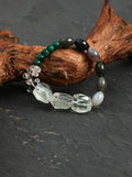 „Verdant Boundary“ Armband aus grünem Kristall und Achat