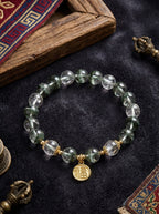 「Good Fortune」Green Phantom Crystal Bracelet