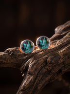 「Spirit of Life」Designer's Original Round Mother-of-Pearl Earrings