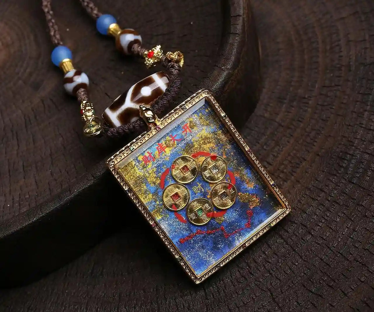 Collar de thangka «Bóveda del tesoro abierta»
