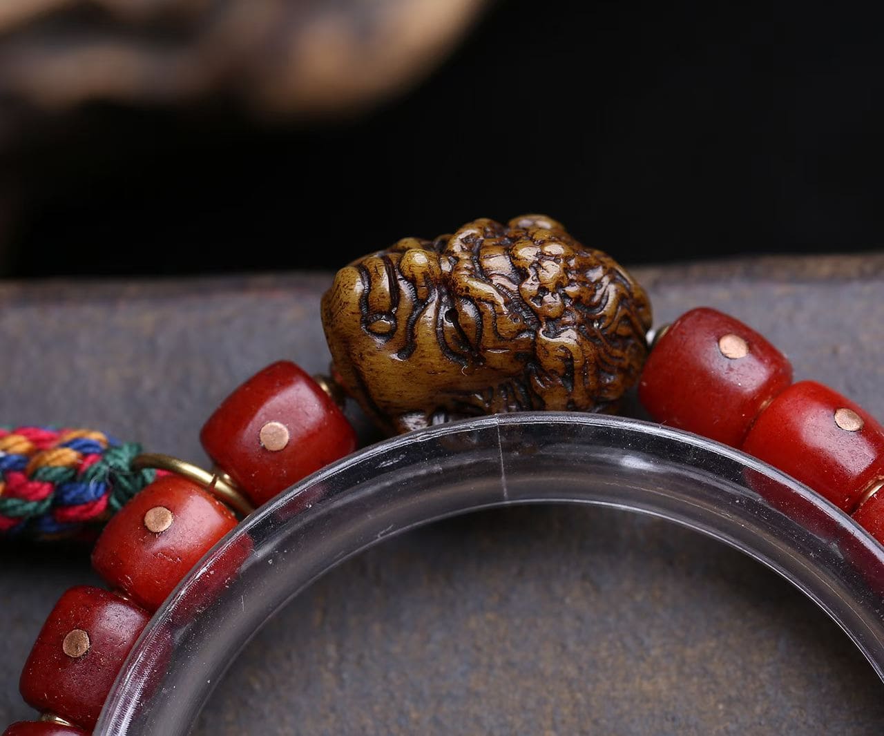 Red Dice and Cinnabar Guardian Bracelet