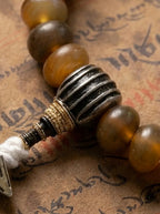 「Time-Worn Heritage」 Yak Horn Mala Bracelet