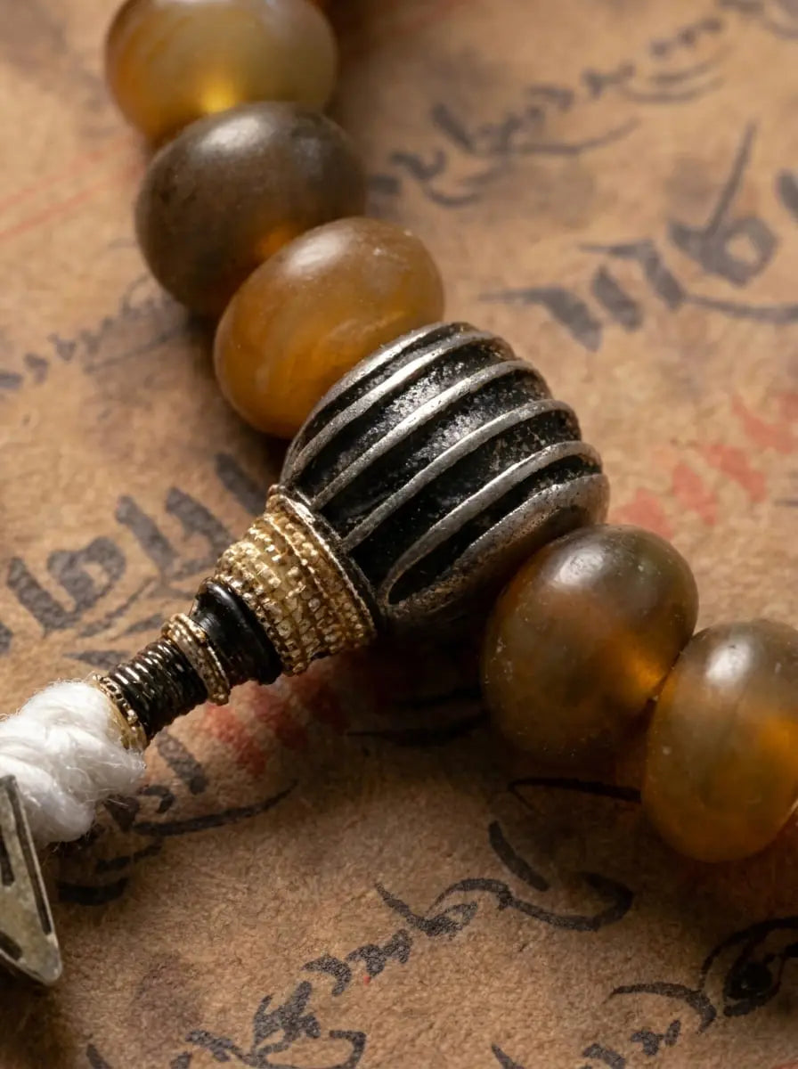 「Time-Worn Heritage」 Yak Horn Mala Bracelet