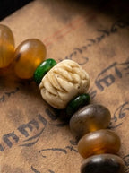 「Time-Worn Heritage」 Yak Horn Mala Bracelet