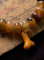 「Time-Worn Heritage」 Yak Horn Mala Bracelet