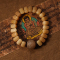 Original Premium Jadeized Camel Bone Buddha Beads Bracelet for Men | Camel Bone Bracelet with Jadeized Yellow Material