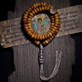 Vintage Spirit Bone・Tibetan Yak Bone 108 Prayer Beads | Dzi Bead Blessed Tibetan Buddha Beads Bracelet