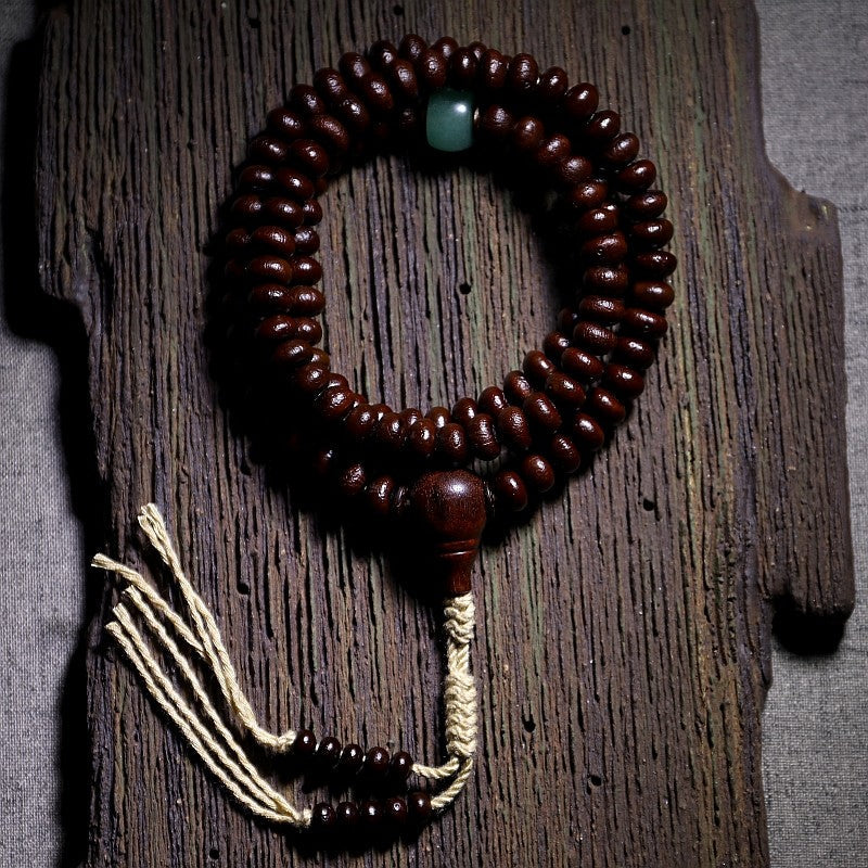 Collector-Grade Purple Gold Alms Bowl Bodhi 108 Prayer Beads | Dzi Bead Blessed Tibetan Buddha Beads Bracelet