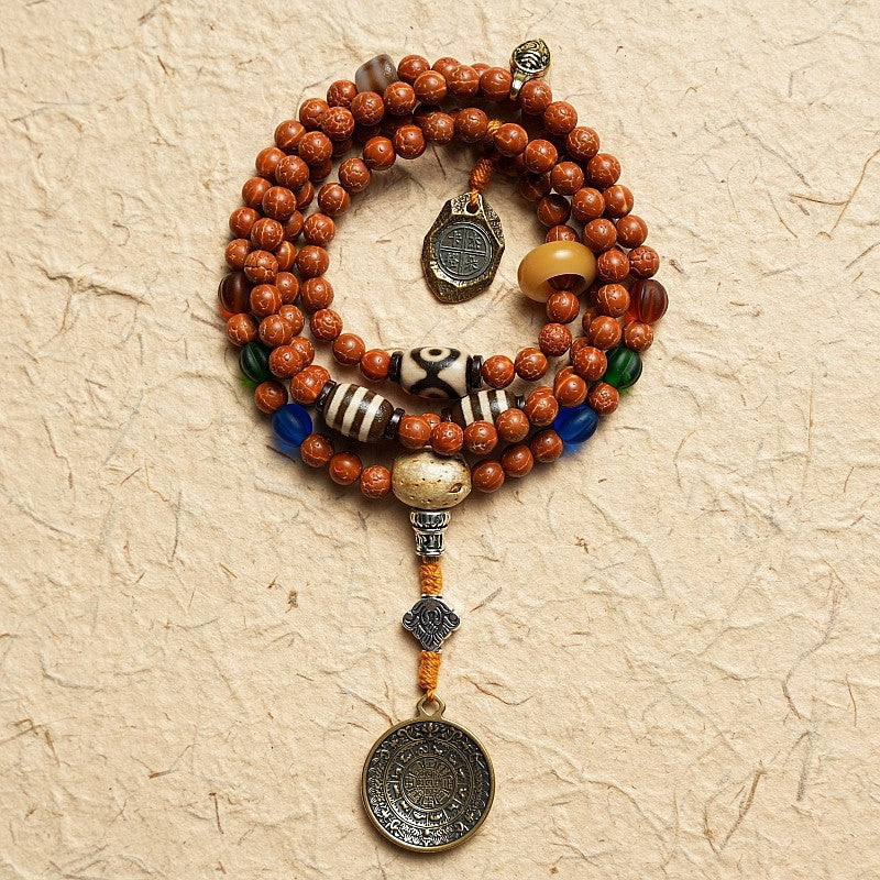 Original Design Toothless Small Vajra Bodhi Buddha Bead Bracelet | Tibetan 108 Bead Necklace Rosary
