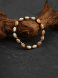 「Lustrous Shell & Brown Shadow」 Bracelet