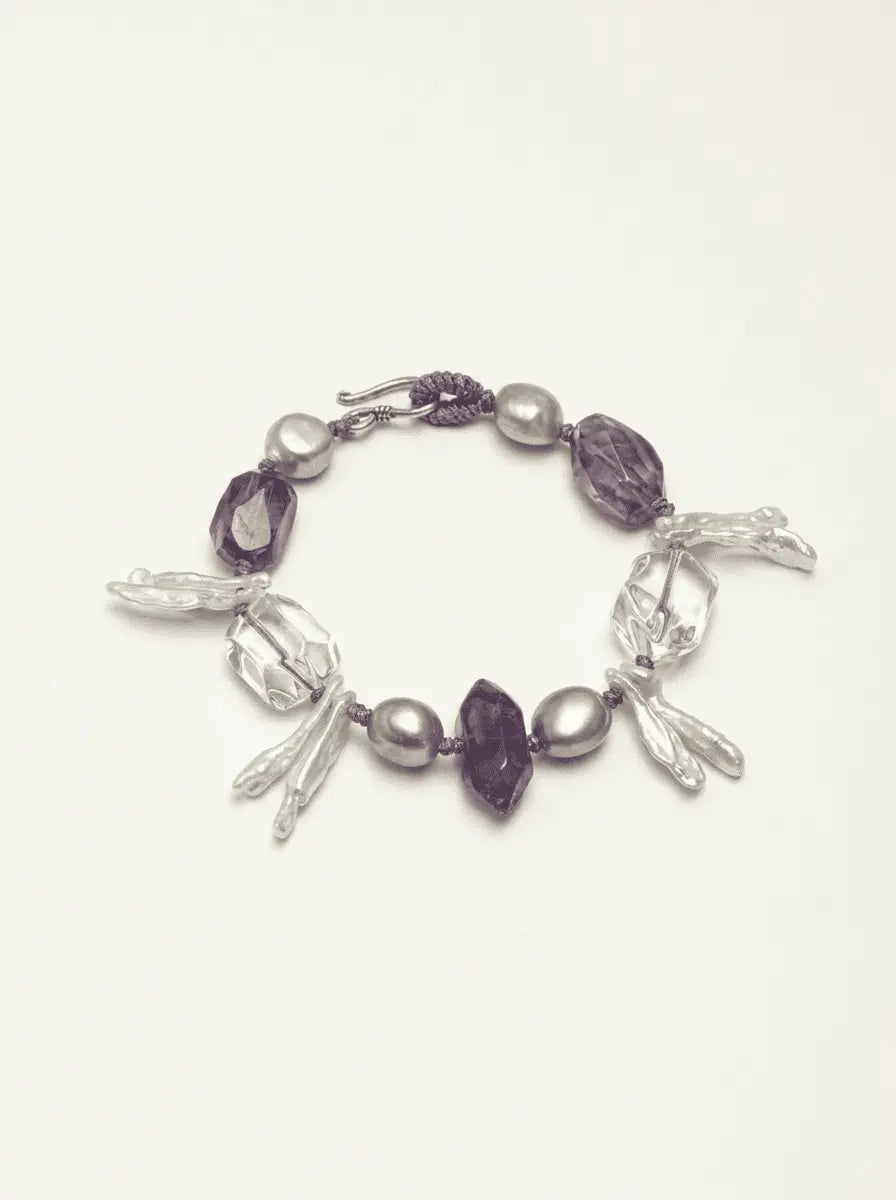 「Purple Resonance Crystal Ripple」 Bracelet
