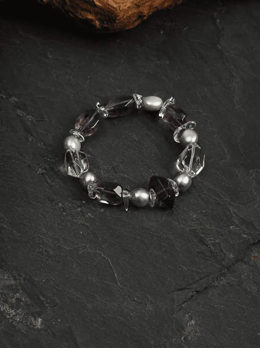 「Ice Purple Jade Accent」 Bracelet