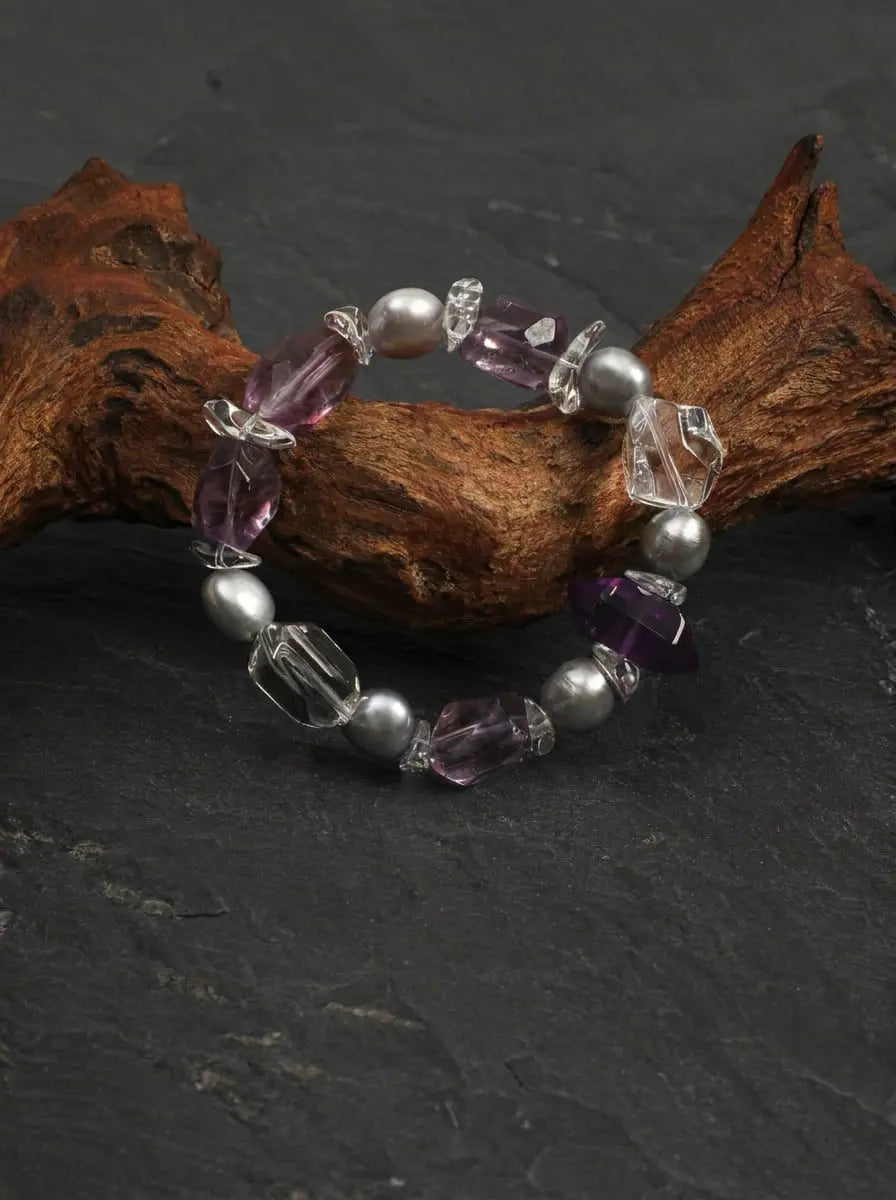 「Ice Purple Jade Accent」 Bracelet