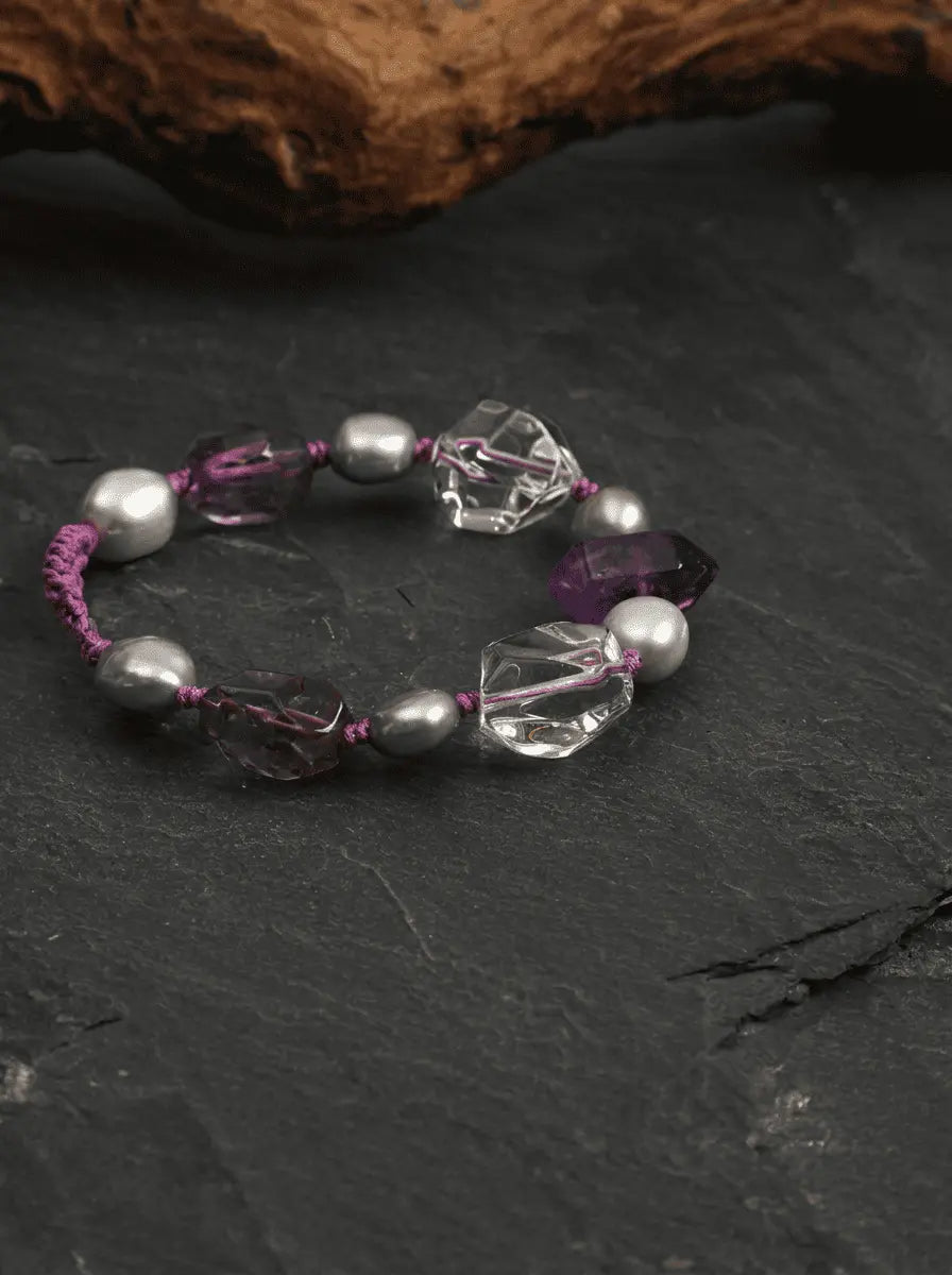 「Purple Mist Crystal Clarity」 Bracelet