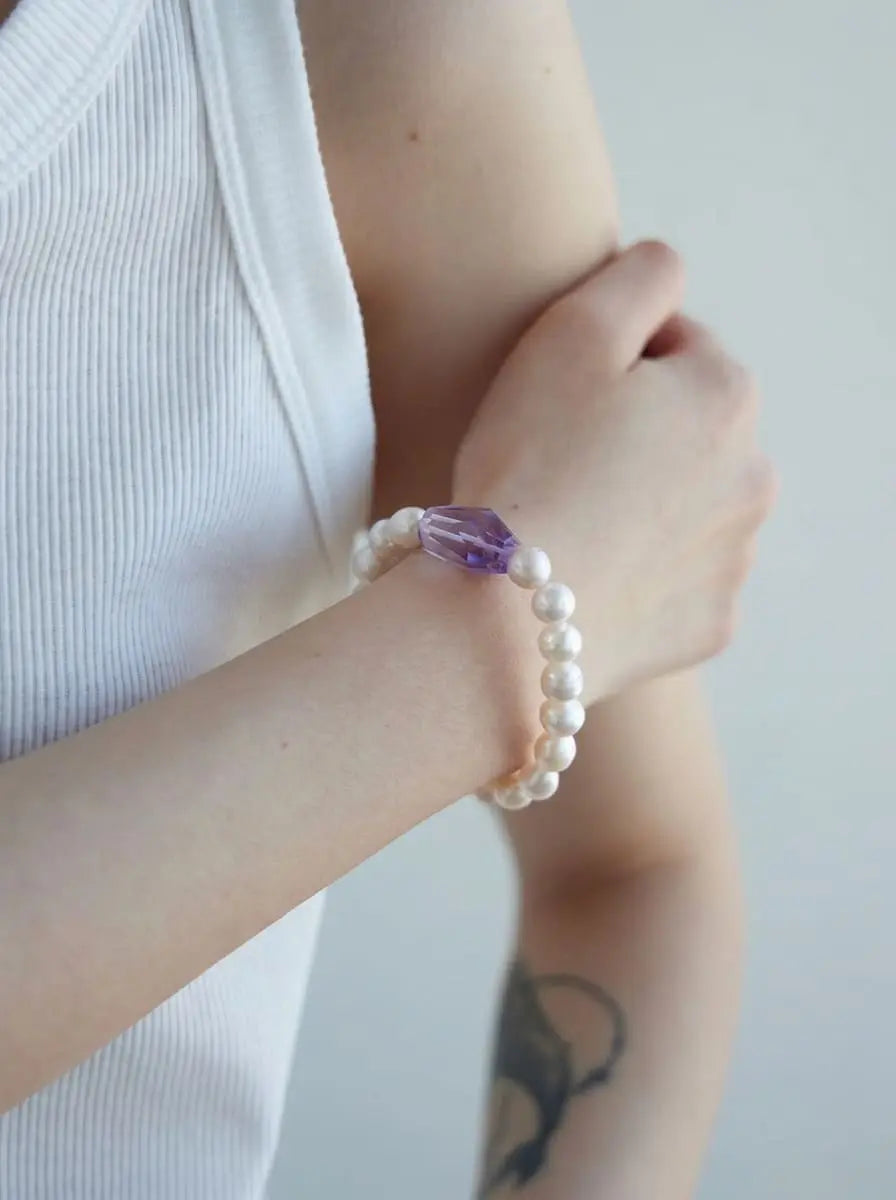 「Cliffside Dew Amethyst」 Bracelet